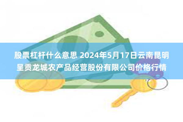 股票杠杆什么意思 2024年5月17日云南昆明呈贡龙城农产品经营股份有限公司价格行情