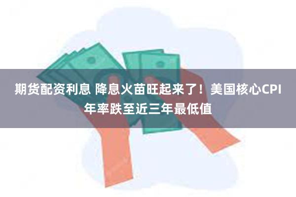 期货配资利息 降息火苗旺起来了！美国核心CPI年率跌至近三年最低值