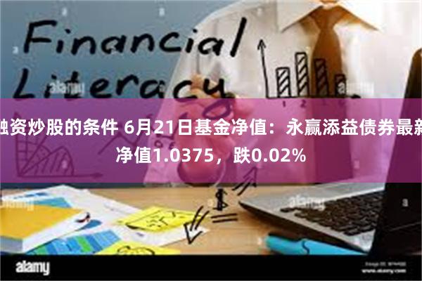 融资炒股的条件 6月21日基金净值：永赢添益债券最新净值1.0375，跌0.02%