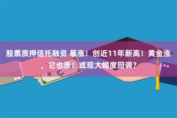 股票质押信托融资 暴涨！创近11年新高！黄金涨，它也涨！或现大幅度回调？