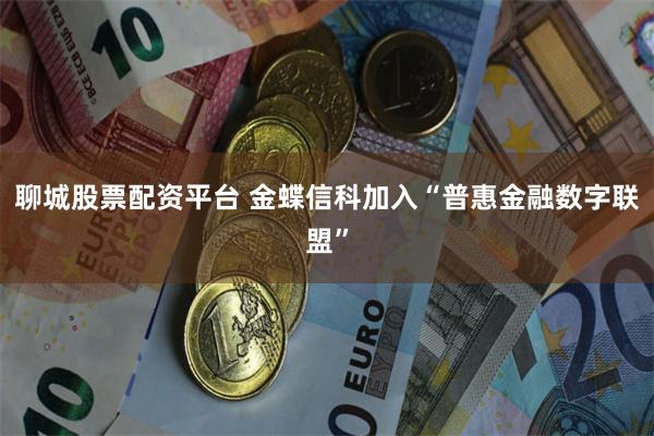 聊城股票配资平台 金蝶信科加入“普惠金融数字联盟”