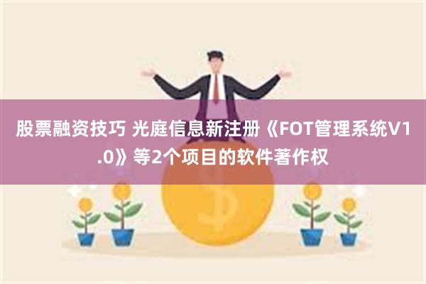 股票融资技巧 光庭信息新注册《FOT管理系统V1.0》等2个项目的软件著作权