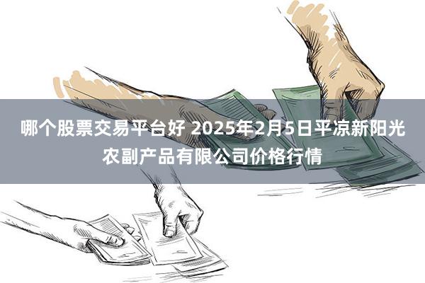 哪个股票交易平台好 2025年2月5日平凉新阳光农副产品有限公司价格行情