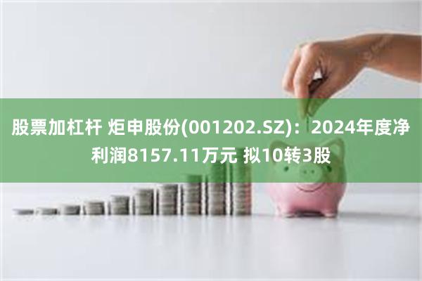 股票加杠杆 炬申股份(001202.SZ)：2024年度净利润8157.11万元 拟10转3股