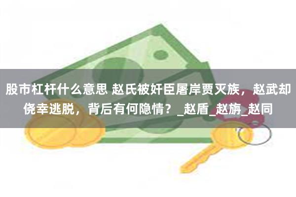 股市杠杆什么意思 赵氏被奸臣屠岸贾灭族，赵武却侥幸逃脱，背后有何隐情？_赵盾_赵旃_赵同
